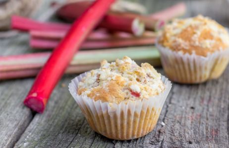 muffiny z rabarbarem