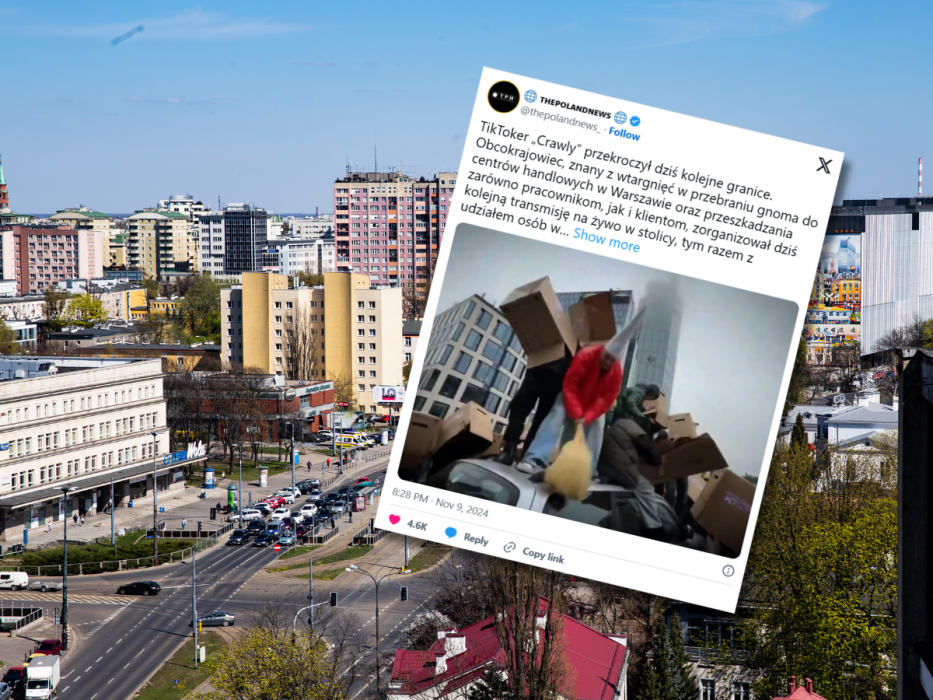 Crawly niszczy samochody w Warszawie