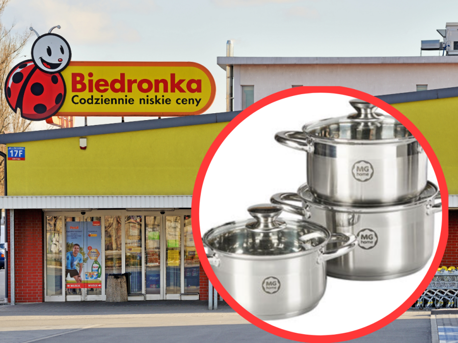 Garnki na promocji w Biedronce