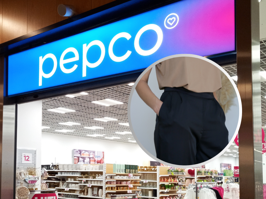 luźne spodnie z lnem w składzie z Pepco