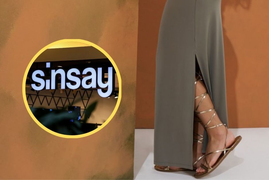 Spódnica khaki Sinsay