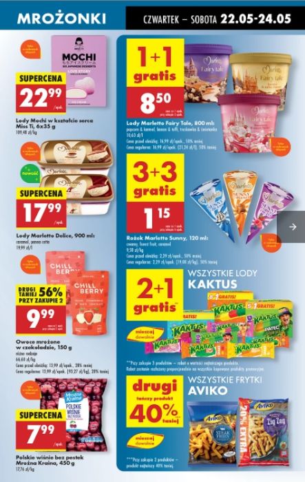 promocja na lody w Biedronce