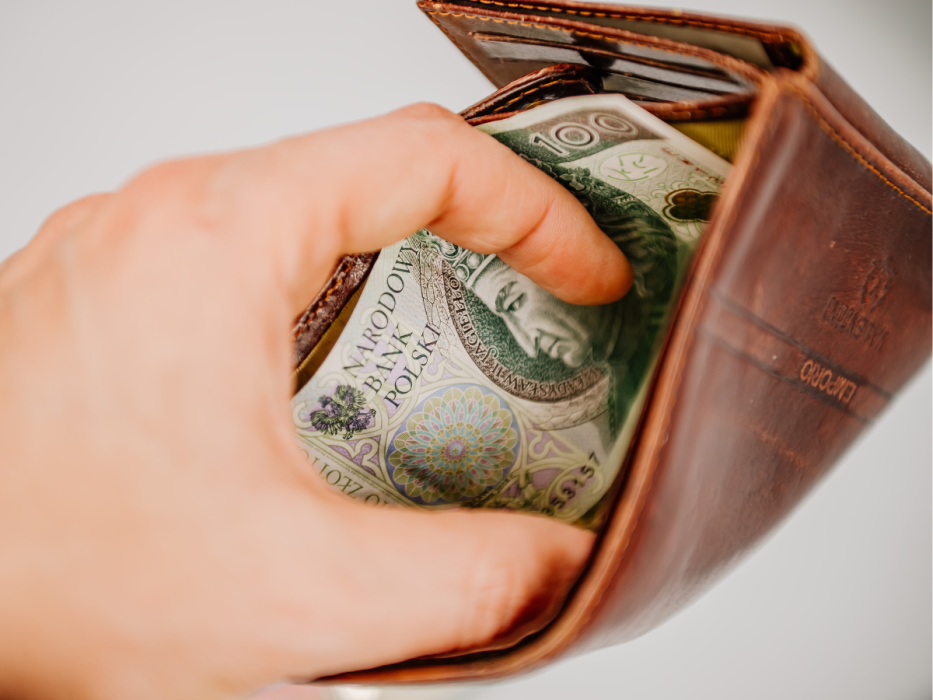 banknot w portfelu