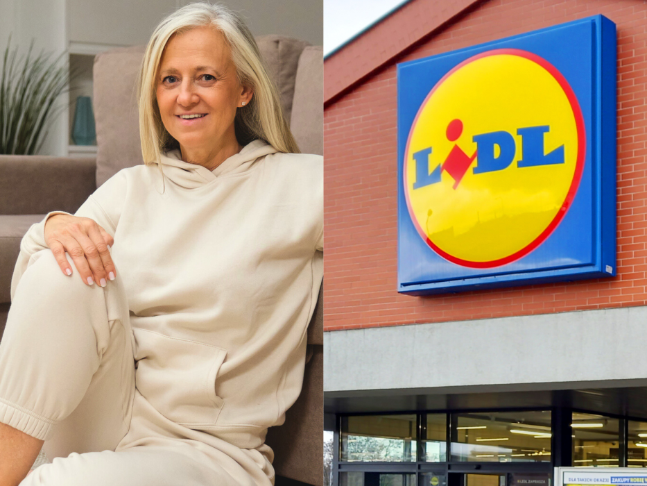 kobieta w zestawie dresowym Lidl