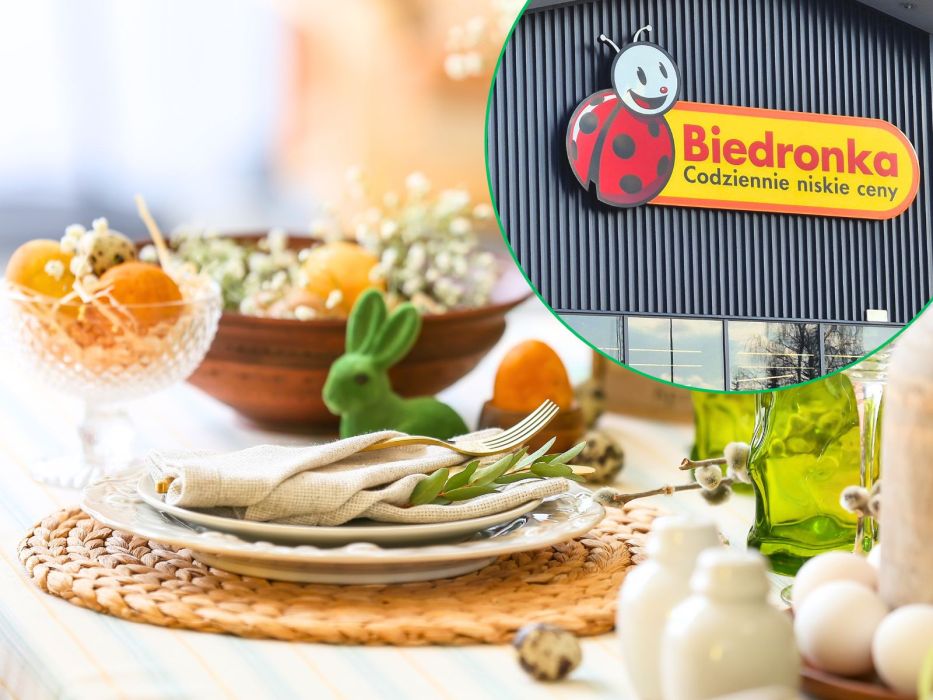 Biedronka Wielkanoc zastawa stołowa