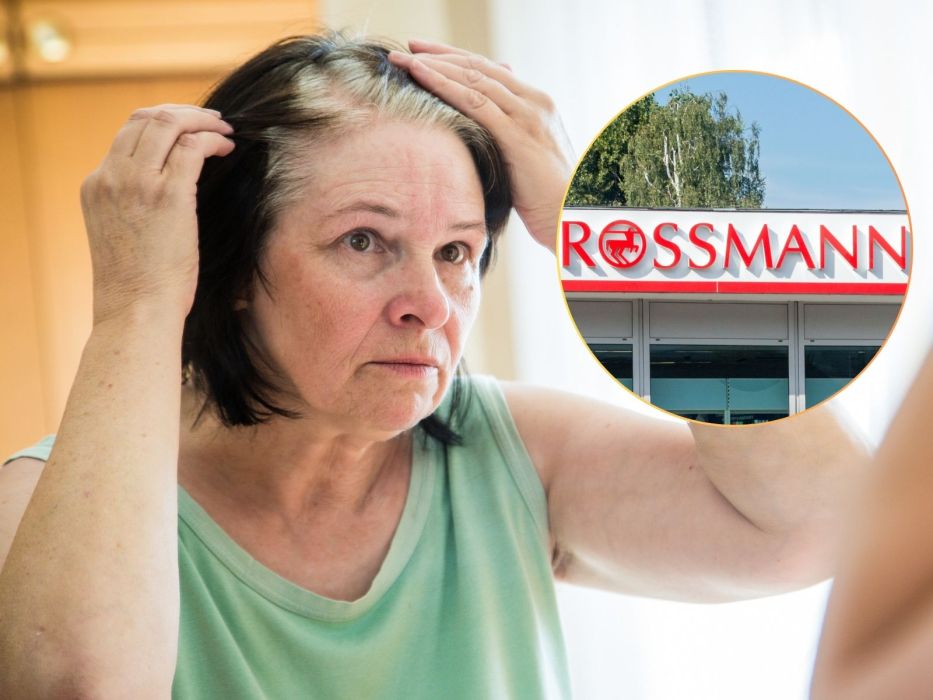 siwe włosy puder odrost Rossmann