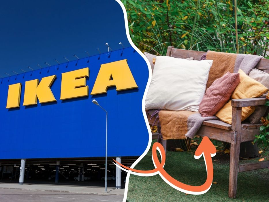 Akacjowa ławka z Ikea