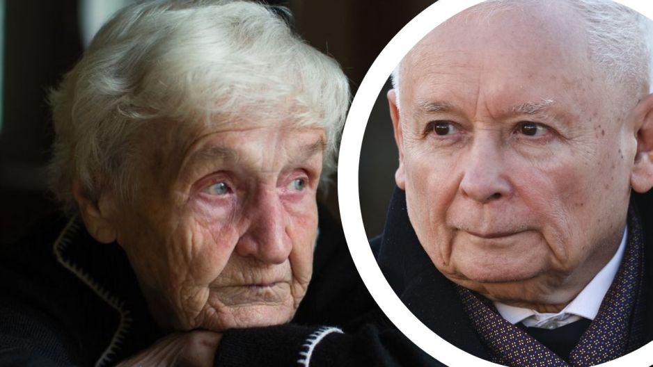smutna seniorka, jarosław kaczyński