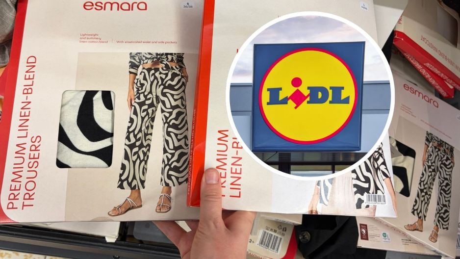 spodnie z lnem Lidl esmara