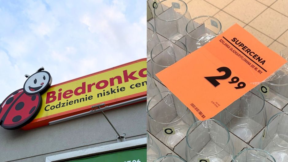 Biedronka szklanki