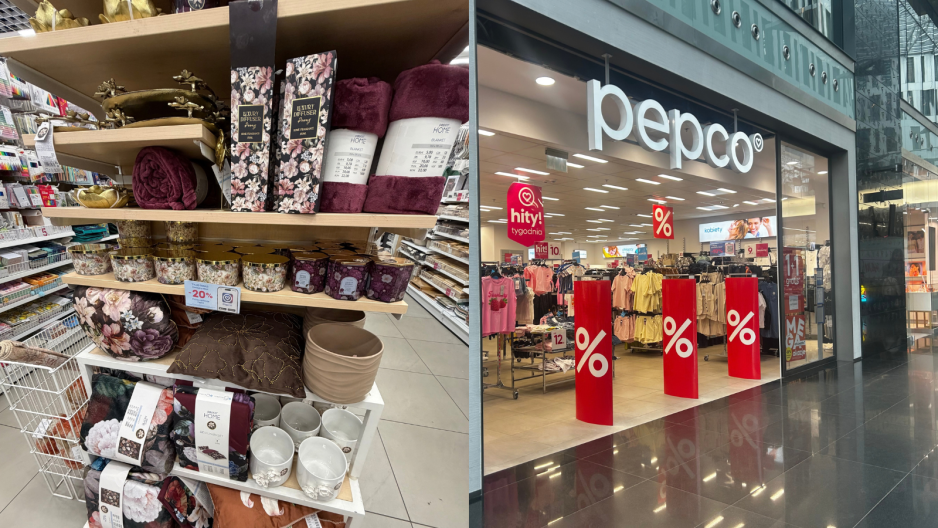 Półki sklepowe w Pepco