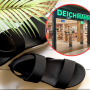 czarne sandały z Deichmann
