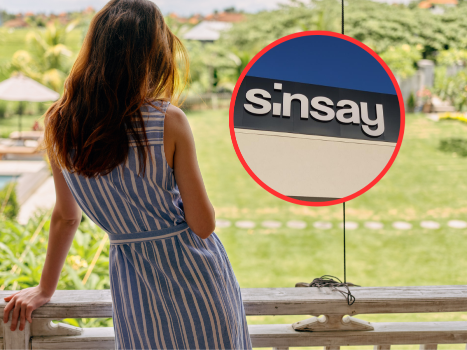 sukienka z lnem Sinsay