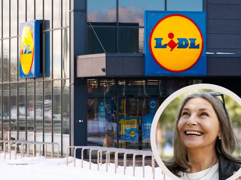 Sweterek z Lidla, kobieta po 60-tce