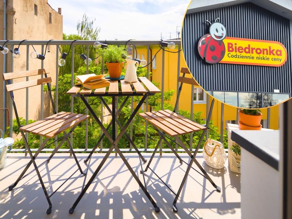 Biedronka balkon meble zestaw