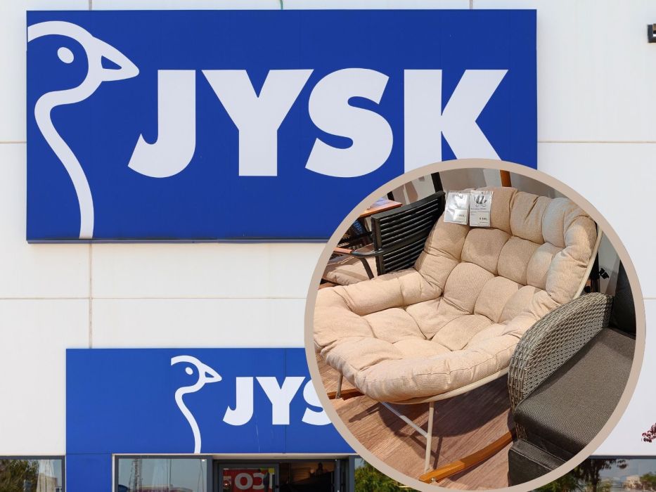 fotel bujany na balkon Jysk