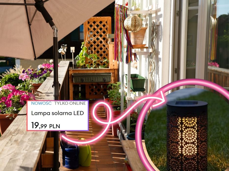 balkon lampa solarna Sinsay