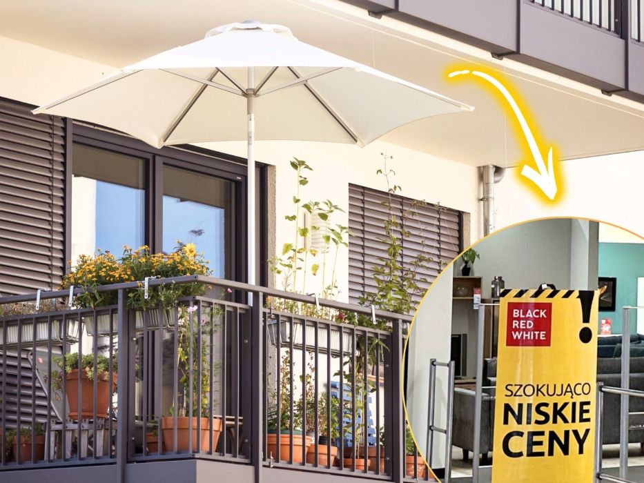 parasol solarny na balkonie