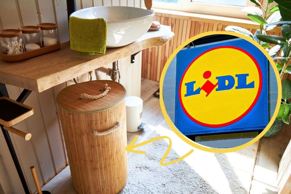 Ryflowany kosz na pranie z Lidla
