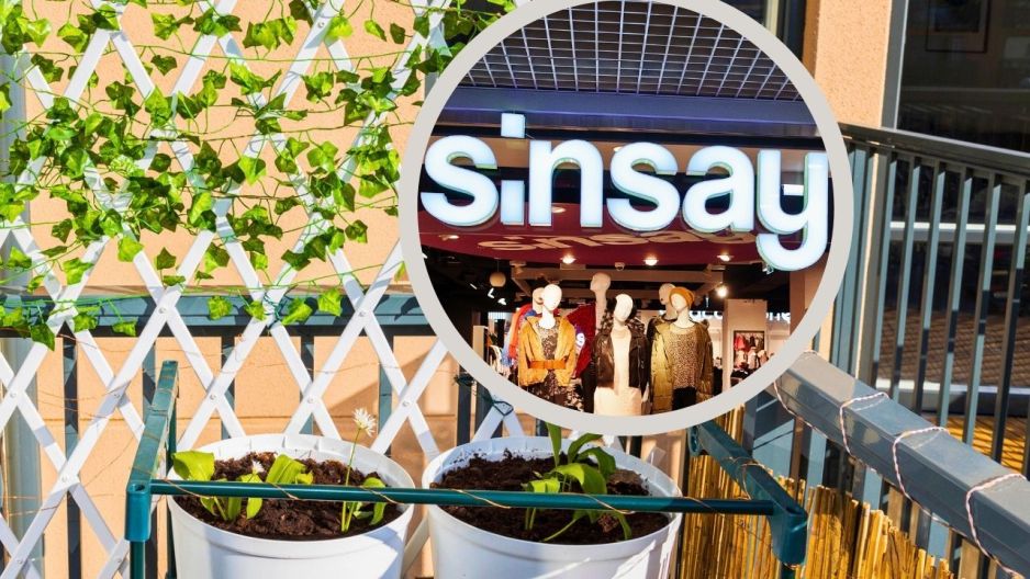 sinsay doniczka z kratką na balkon, kratka na balkon