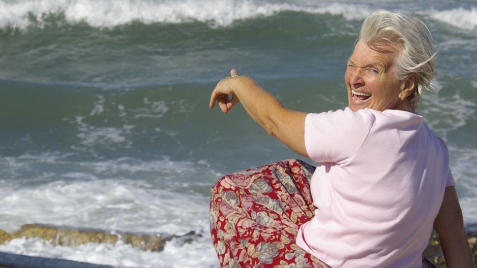 seniorka nad morzem