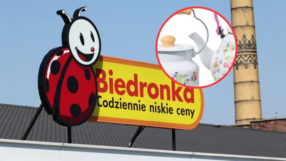 emaliowana kanka i czajnik