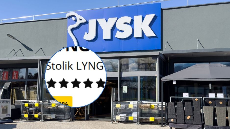 Sosnowy stolik z Jysk