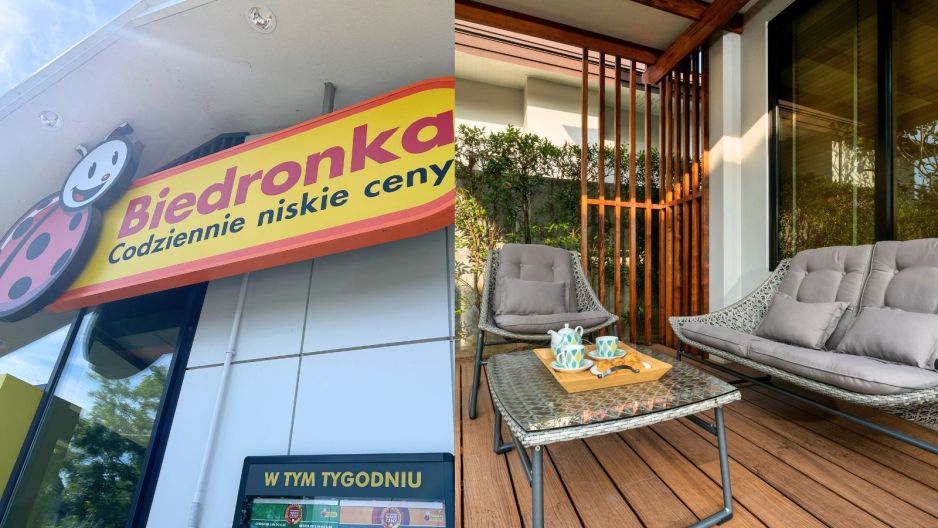 meble komplet na taras Biedronka