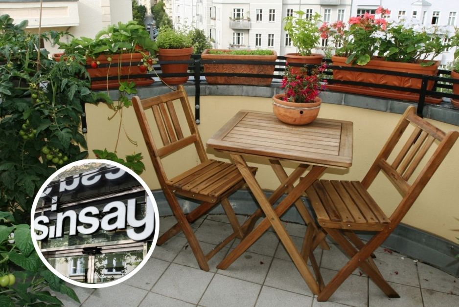 Składany stoliczek drewniany z Sinsay