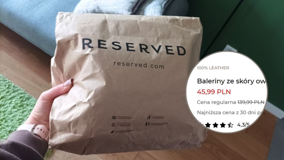 Baleriny ze skóry owczej z Reserved