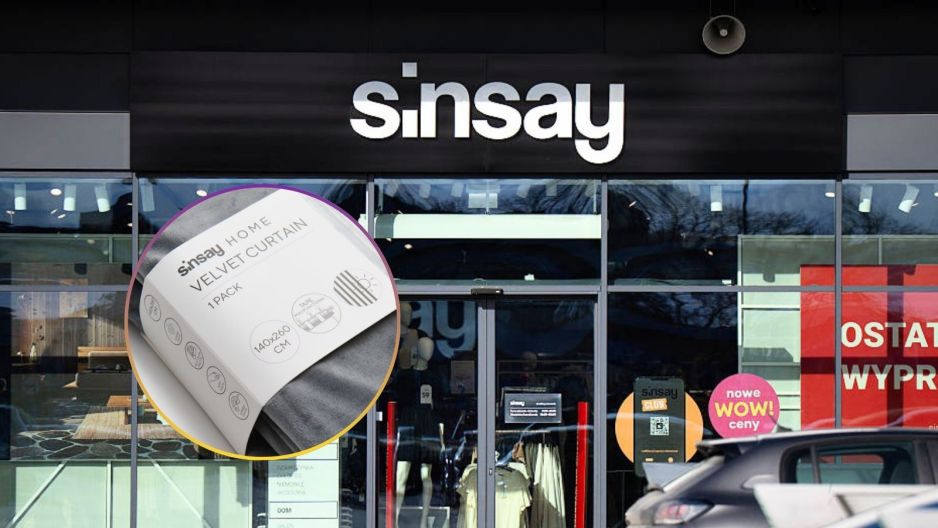 Welurowa zasłona z Sinsay